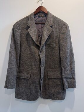 Brooks Brothers Gray Herringbone Wool Sport Coat Blazer